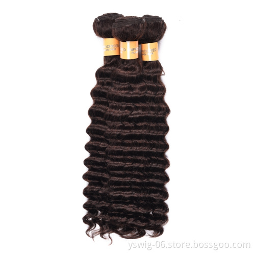 Wholesale Deep Wave Wholesale Virgin Hair Vendors Raw Remy Weave Human Hair Bundles With Closure Cuticle Aligned Virgin Hair
